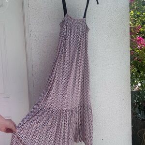 LOFT Black and White Maxi Dress